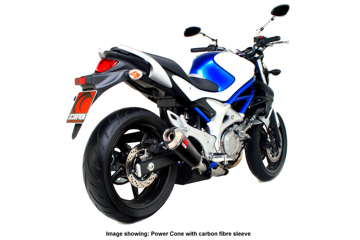 Scorpion ESI105SEO Suzuki Gladius 650 Power Cone Slip-On - Polished Stainless Steel Sleeve | ML Performance EU EU