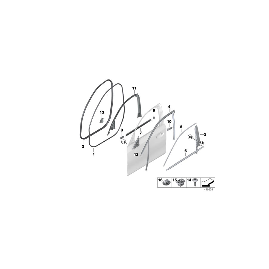 Genuine BMW 51337407412 G20 G21 Channel Cover,Exterior,Door, Front Right BLACK (Inc. 330dX, 330iX & 330i) | ML Performance EU