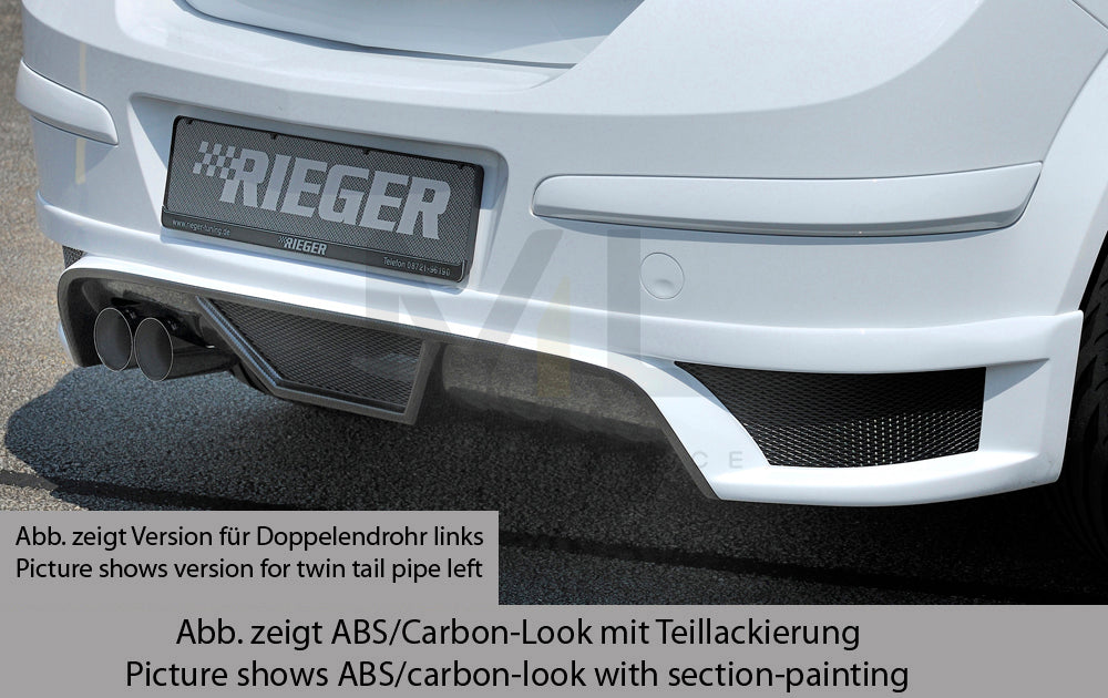 Rieger 00099324 Opel Astra H Rear Diffuser 1 | ML Performance EU Car Parts