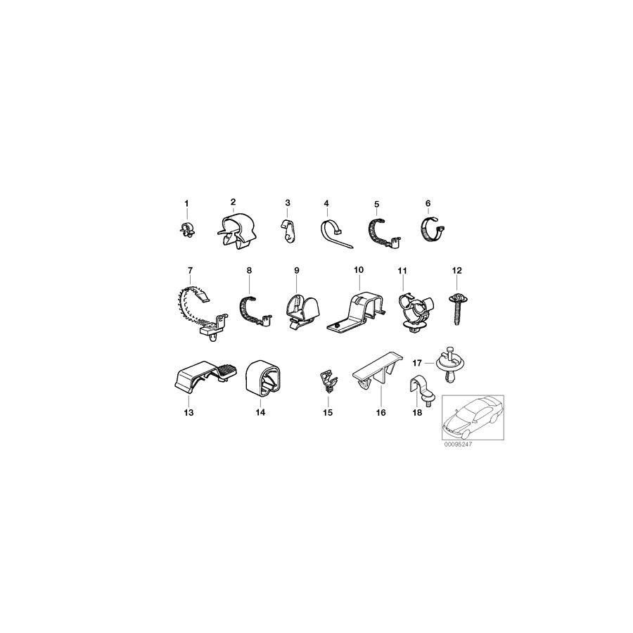 Genuine BMW 61131393378 E36 E36 Cable Holder (Inc. Z3 2.0, 316g & 318is) | ML Performance EU Car Parts