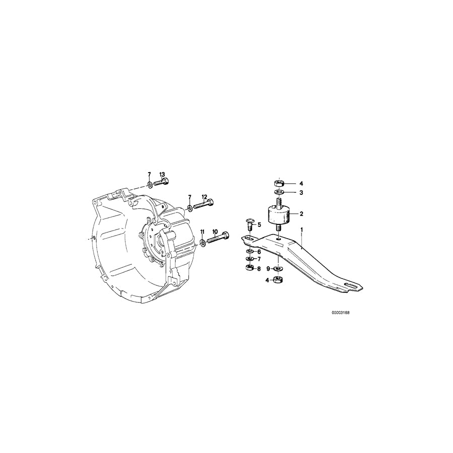 Genuine BMW 24711245178 E21 Cross Member (Inc. 320, 320i & 316) | ML Performance EU Car Parts