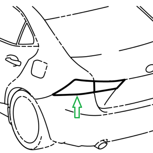 Genuine Lexus 81561-53310 IS Phase 3 N/S Outer Rear Light