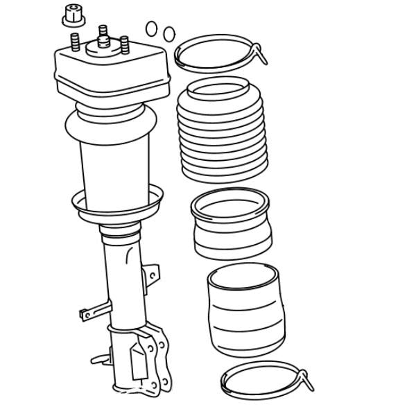 Genuine Lexus 48090-48030 RX Phase 2 N/S Rear Air Suspension Shock Absorber