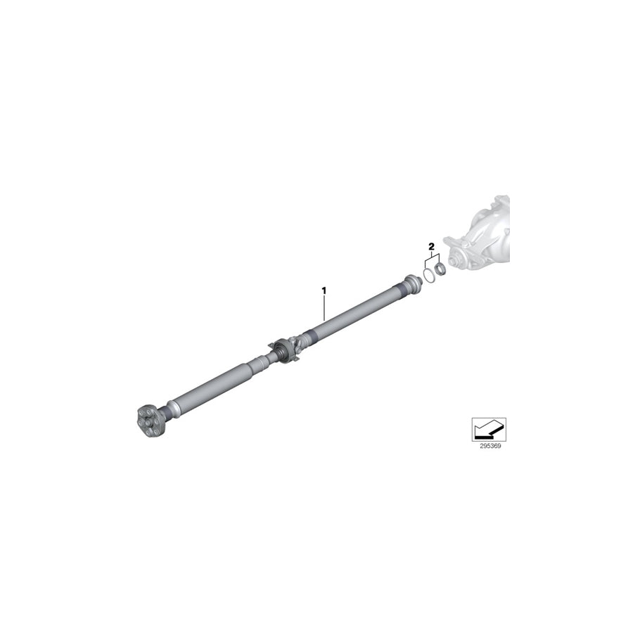 Genuine BMW 26107648442 F22 F23 Drive Shaft Automatic Transmission L=1370MM (Inc. & M235i) | ML Performance EU Car Parts