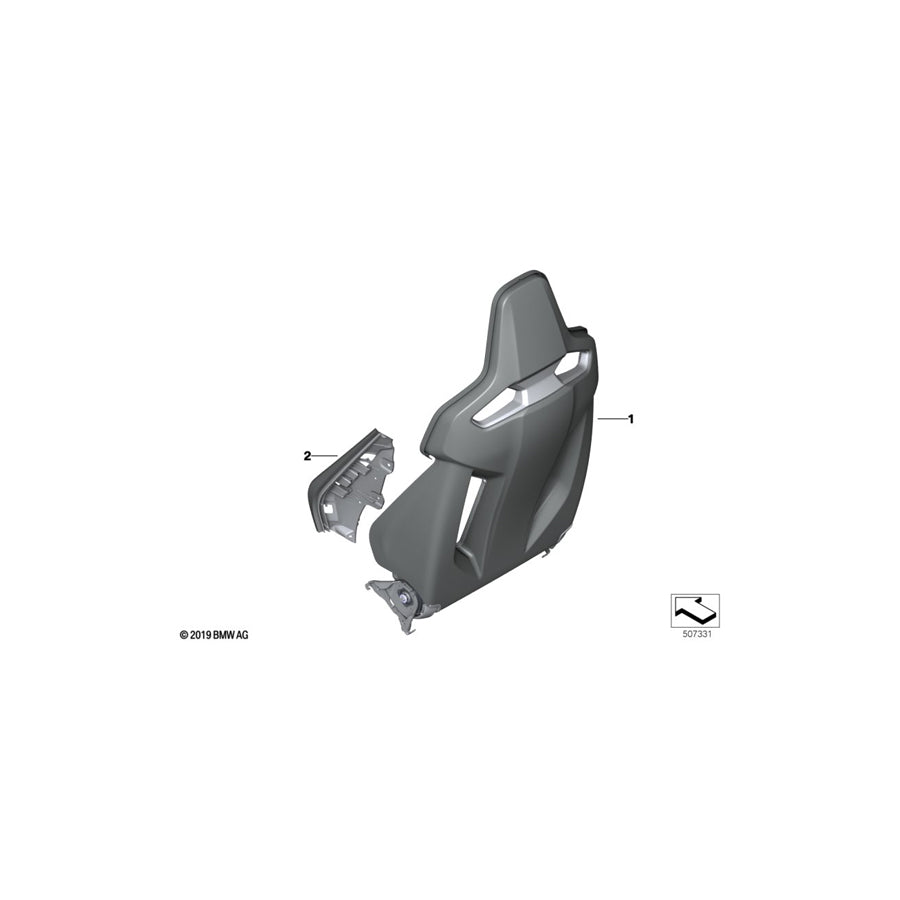 Genuine BMW 52108067463 F93 Backrest Frame El. Fa (Inc. & M8) | ML Performance EU Car Parts