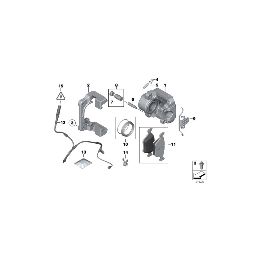 Genuine BMW 34116788431 F16 E70 E72 Caliper Housing Left (Inc. X5 50iX 4.4, X6 50iX & Hybrid X6) | ML Performance EU Car Parts