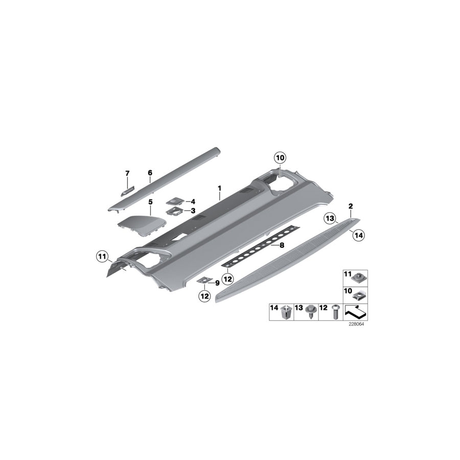 Genuine BMW 51469170397 F02 F01 Rear Window Shelf OYSTER (Inc. 730d, 750LiX 4.0 & 740LdX) | ML Performance EU Car Parts