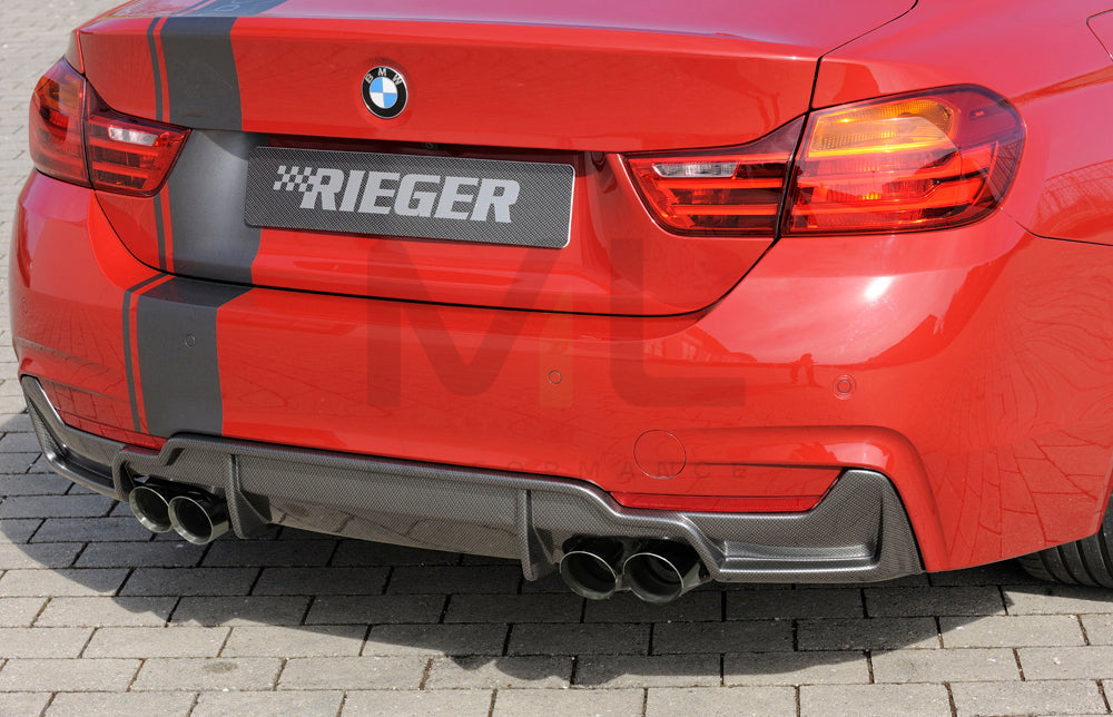 Rieger 00099263 BMW 4 Series F32 F33 F36 Rear Diffuser 10 | ML Performance EU Car Parts