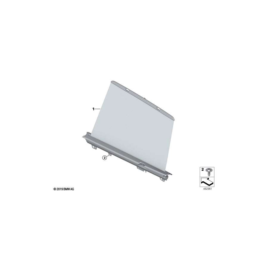 Genuine BMW 51357422722 G01 Sun Blind, Right SCHWARZ (Inc. X3 20dX, X3 M40iX & X3 30iX) | ML Performance EU Car Parts