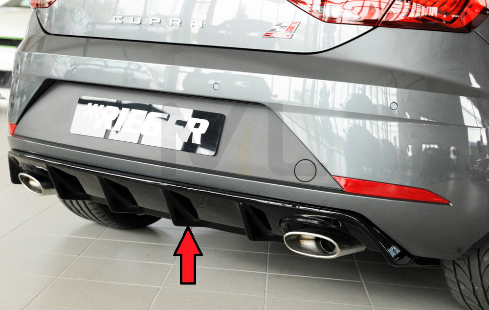Rieger 00088136 SEAT 5F Leon Cupra Rear Diffuser 1 | ML Performance EU Car Parts