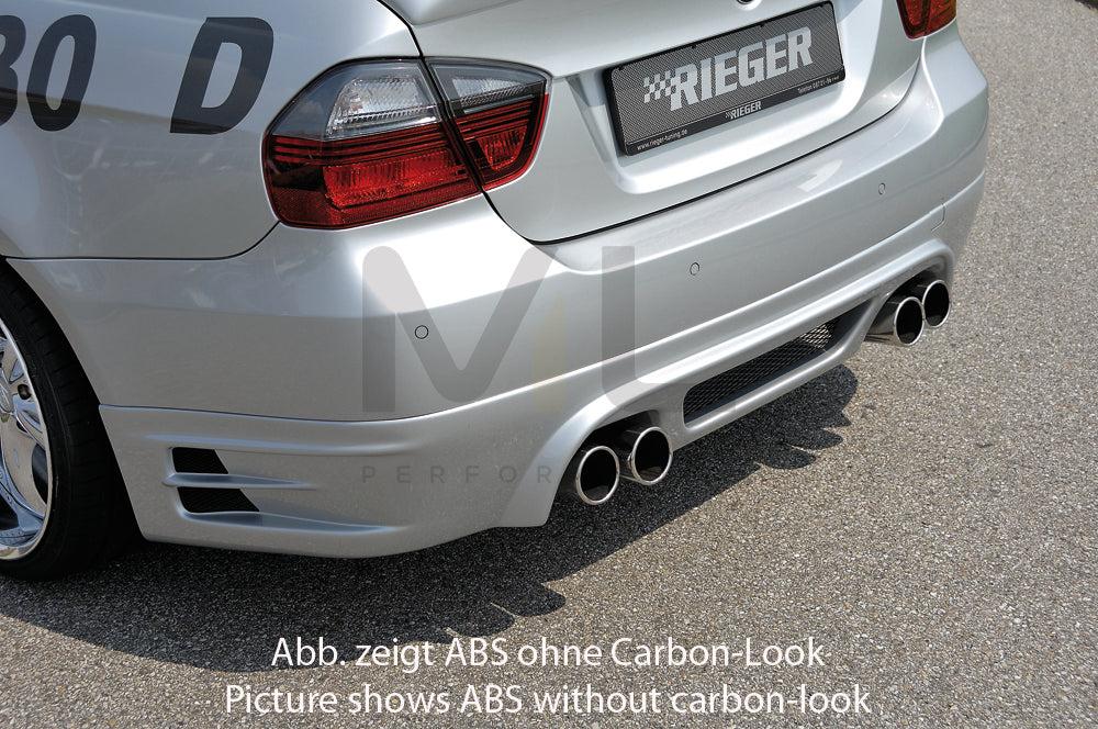 Rieger 00099578 BMW 3 Series E90 E91 Rear Diffuser 5 | ML Performance EU Car Parts