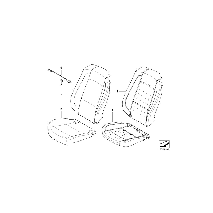 Genuine BMW 52107253766 E93 E93 Cover Backrest Leather Right SATTELBRAUN (Inc. 330d, 328i & 320d) | ML Performance EU Car Parts