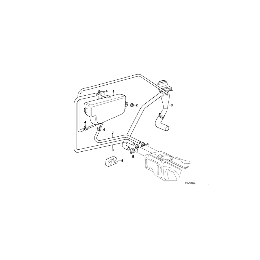 Genuine BMW 16131183988 E36 Vent Pipe D=6MM (Inc. 316i 1.9, 316i 1.6 & 316g) | ML Performance EU Car Parts