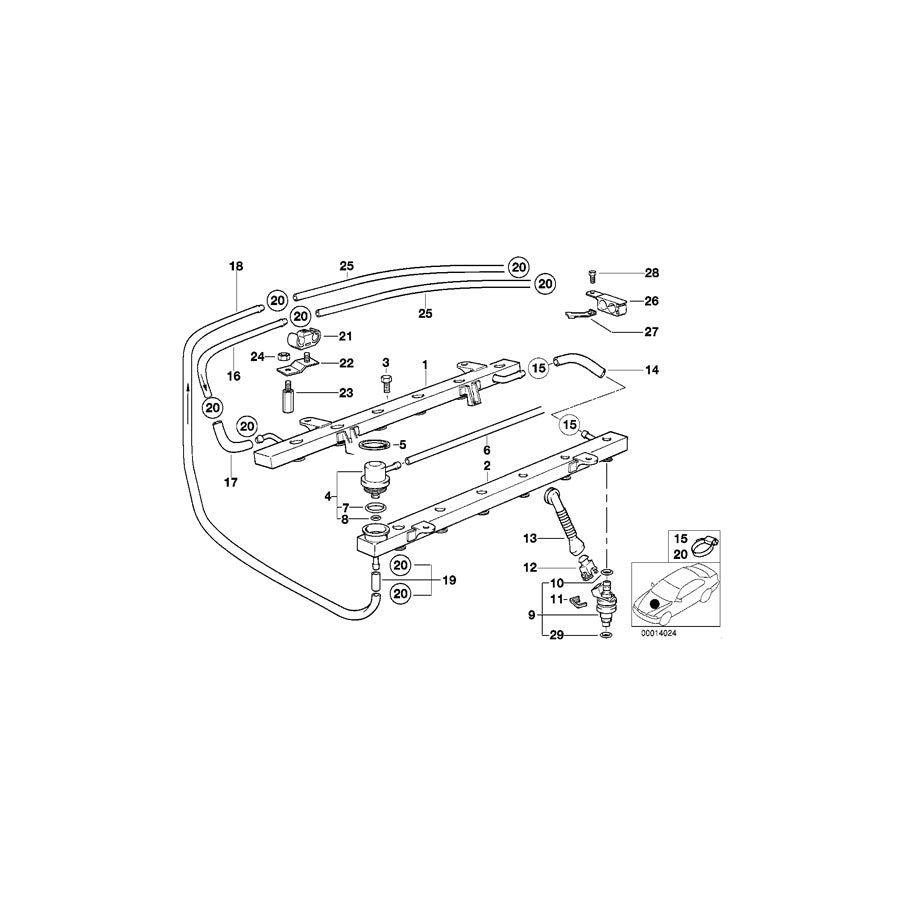 Genuine BMW 13531704172 E31 Fuel Pipe (Inc. & 850Ci) | ML Performance EU Car Parts