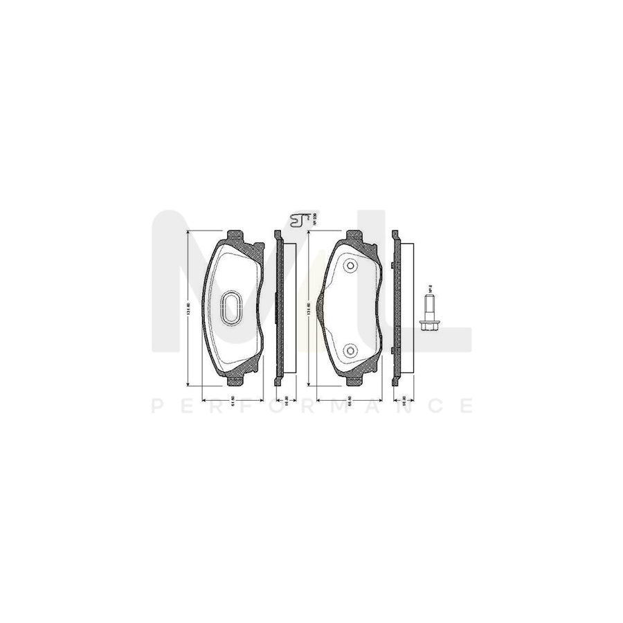 Bosch 0986Tb2380 Brake Pad Set Excl. Wear Warning Contact, With Bolts, With Accessories | ML Performance Car Parts