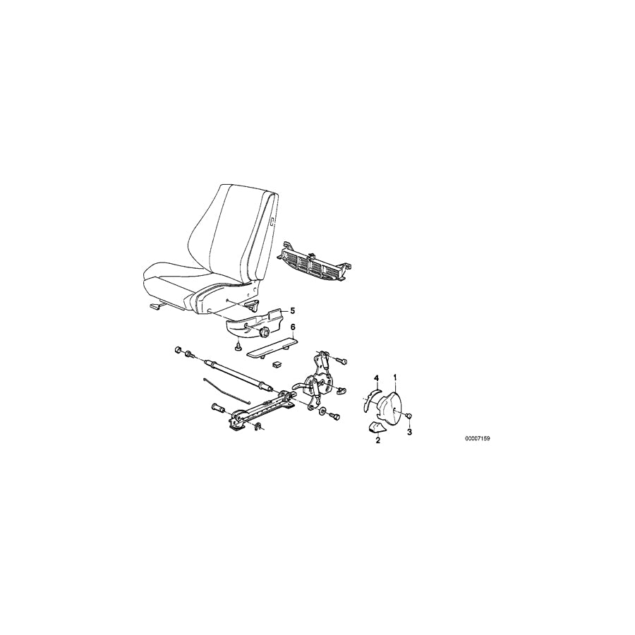 Genuine BMW 52101942660 E23 E24 E28 Covering Outer Right PERLBEIGE (Inc. M535i, 525i & 528e) | ML Performance EU Car Parts