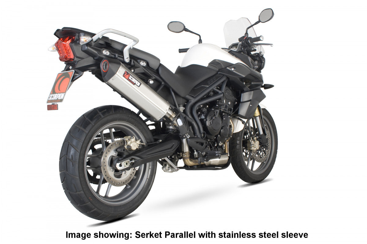 Scorpion RTR68TEO Triumph Tiger 800 Serket Parallel Slip-On - Titanium Sleeve | ML Performance EU EU