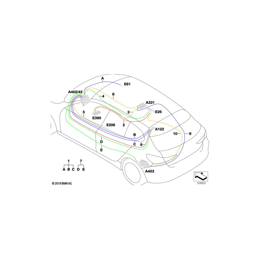 Genuine BMW 61119836545 F44 Antenna Line, Telephone L= 4227MM (Inc. M235iX, 218i & 220d) | ML Performance EU