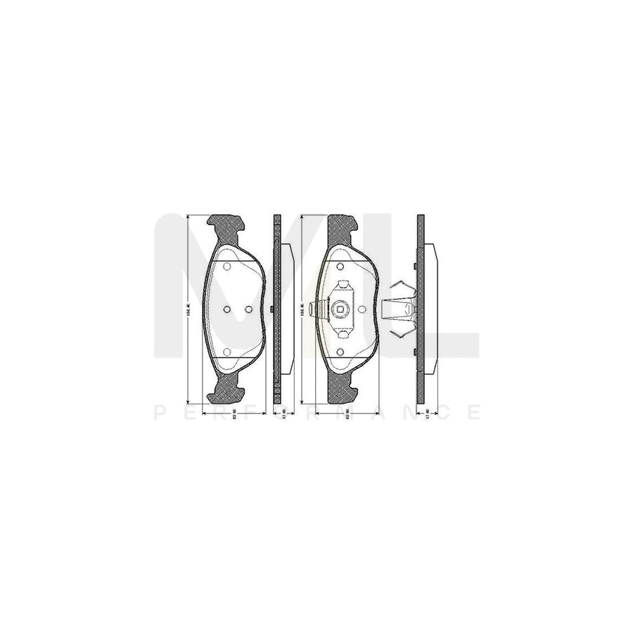 Bosch 0986Tb2281 Brake Pad Set Excl. Wear Warning Contact, With Accessories | ML Performance Car Parts