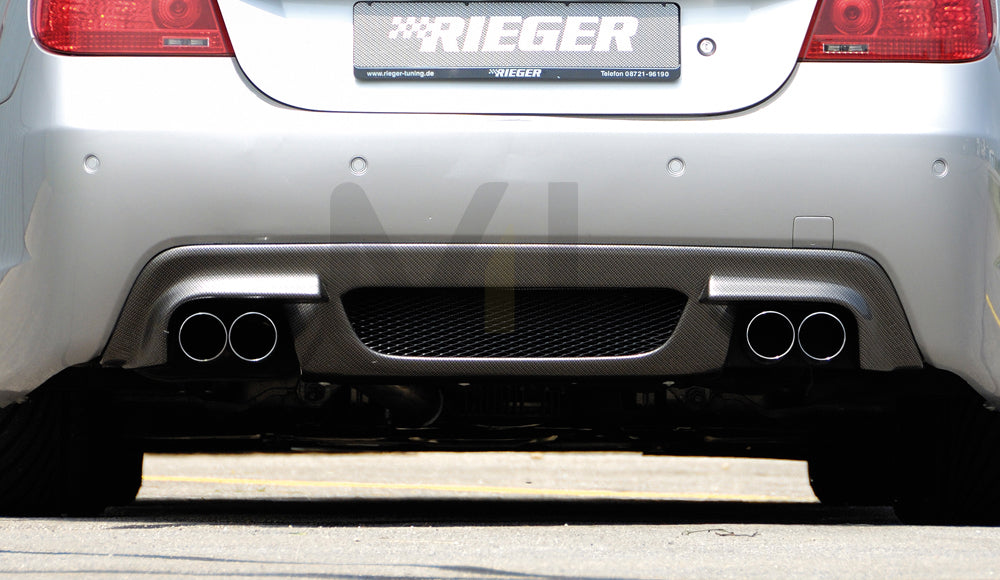 Rieger 00099573 BMW 5 Series E60 E61 Rear Diffuser 1 | ML Performance EU Car Parts