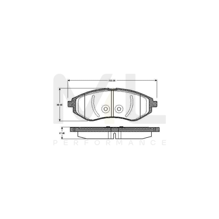 Bosch 0986Tb2447 Brake Pad Set Excl. Wear Warning Contact | ML Performance Car Parts