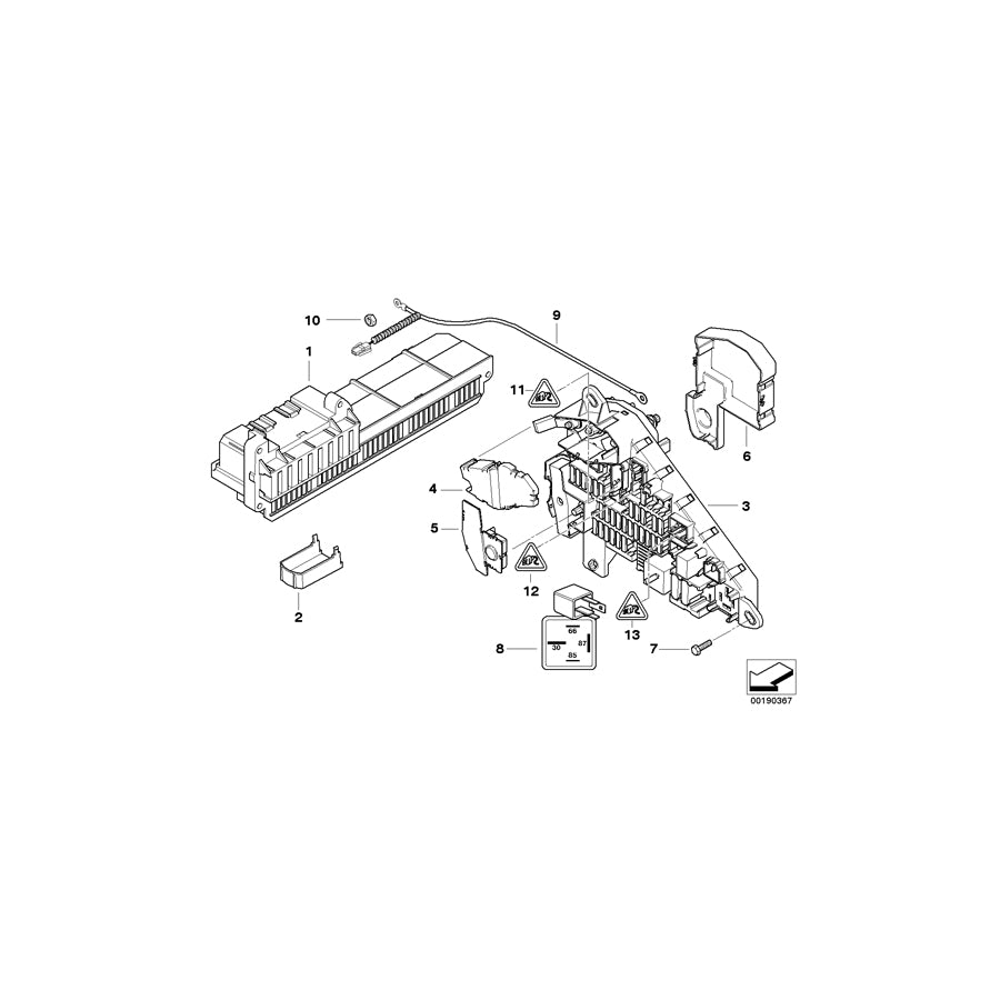 Genuine BMW 61126971219 E60 E61 Battery Cable (Plus Pole) (Inc. 525d, 530d & 540i) | ML Performance EU