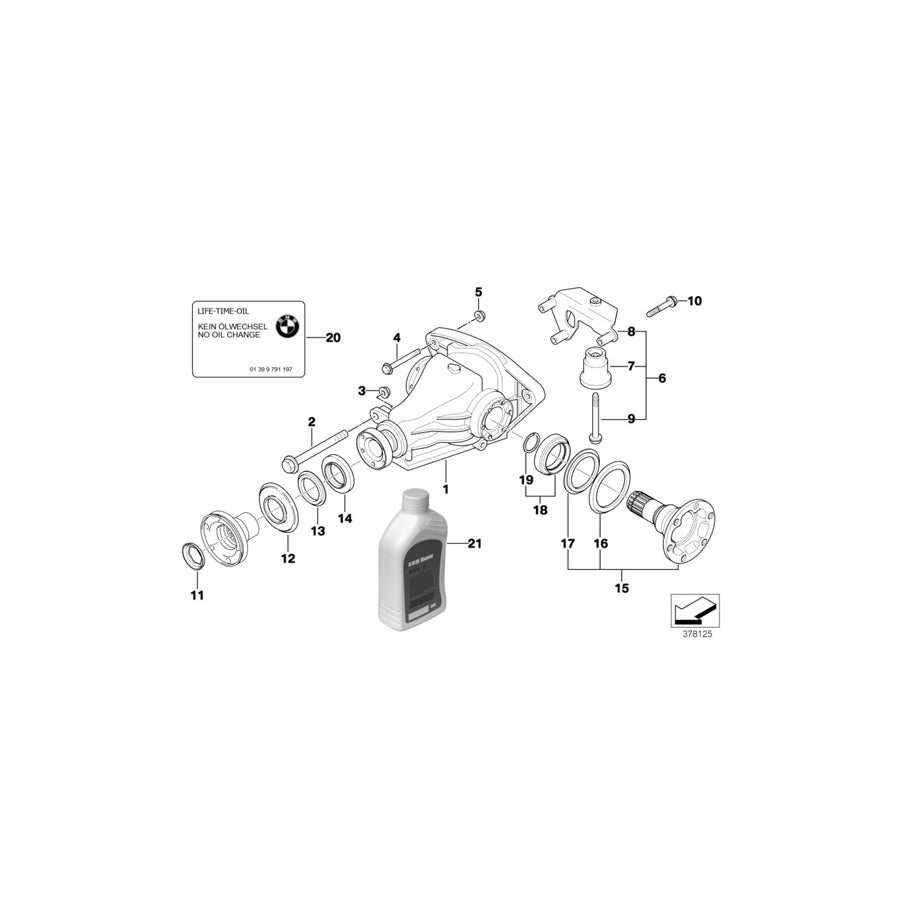 Genuine BMW 33107504643 E38 Exch. Final Drive I=2,93 (Inc. 740iL, 740i & 740iLP) | ML Performance EU Car Parts