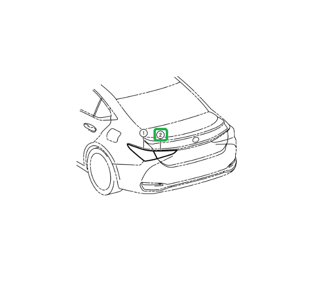 Genuine Lexus 81580-33472 ES Phase 1 O/S Inner Rear Tail Light