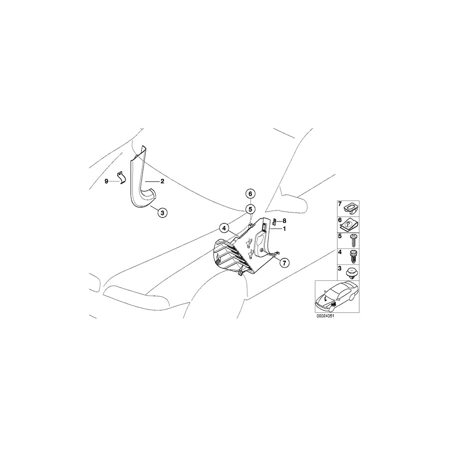 Genuine BMW 51438208327 E39 Lateral Trim Panel Front Left DUNKELGRUEN (Inc. 525i, 540i & 520i) | ML Performance EU Car Parts