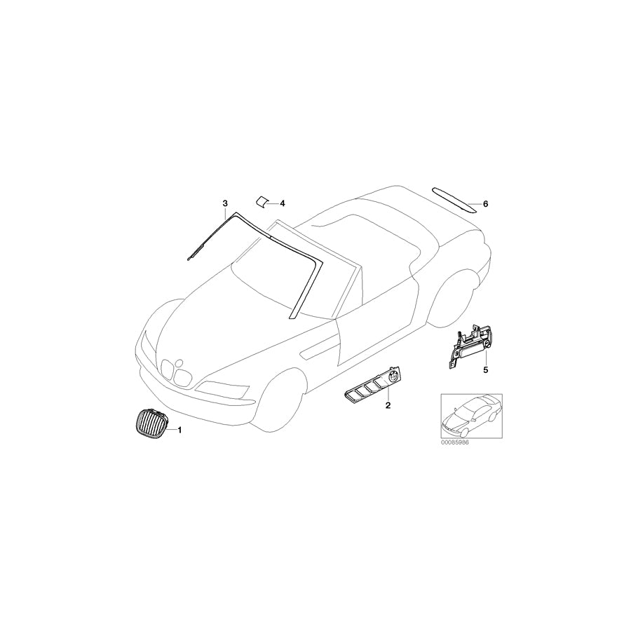 Genuine BMW 51218401630 E36 Catch With Key Code Right CHROM (Inc. Z3 2.8, Z3 3.0i & Z3 M) | ML Performance EU Car Parts