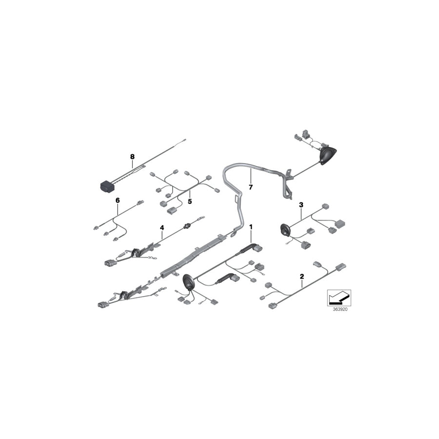 Genuine BMW 61129237185 F12 F13 Wiring Harness, Electr. Active Steering 24V (Inc. 650iX 4.4, 640d & 640i) | ML Performance EU