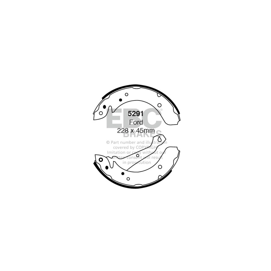 EBC 5291 Ford Hyundai Rear Brake Shoes 1 | ML Performance UK Car Parts