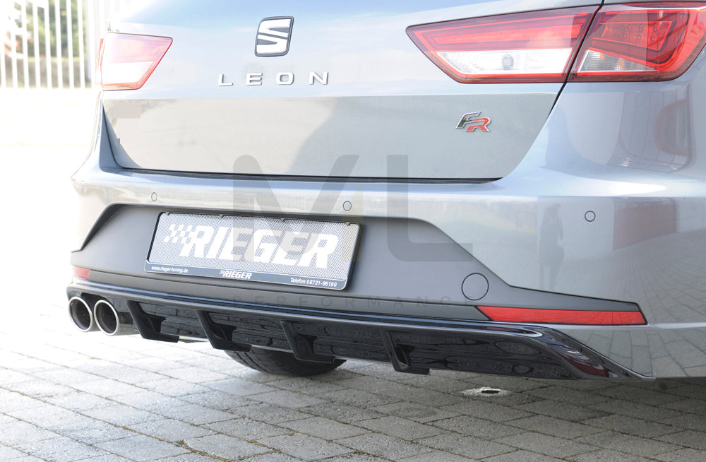 Rieger 00088103 SEAT 5F Leon FR Rear Diffuser 8 | ML Performance EU Car Parts