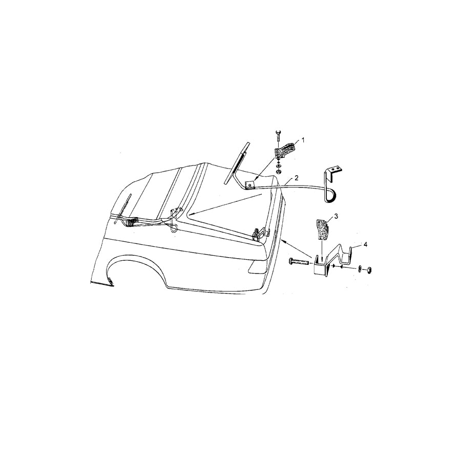 Genuine BMW 54210006048 E21 Right Hardtop Support (Inc. 320i, 318i & 316) | ML Performance EU Car Parts