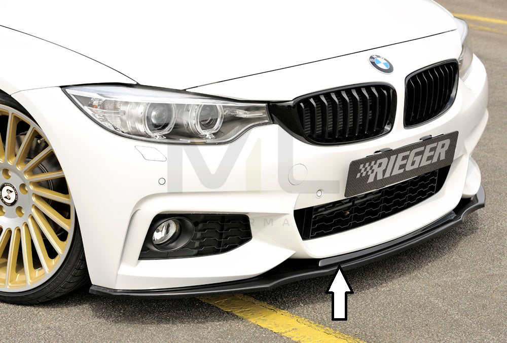 Rieger 00088086 BMW 4 Series F32 F33 F36 Front Splitter 1 | ML Performance EU Car Parts