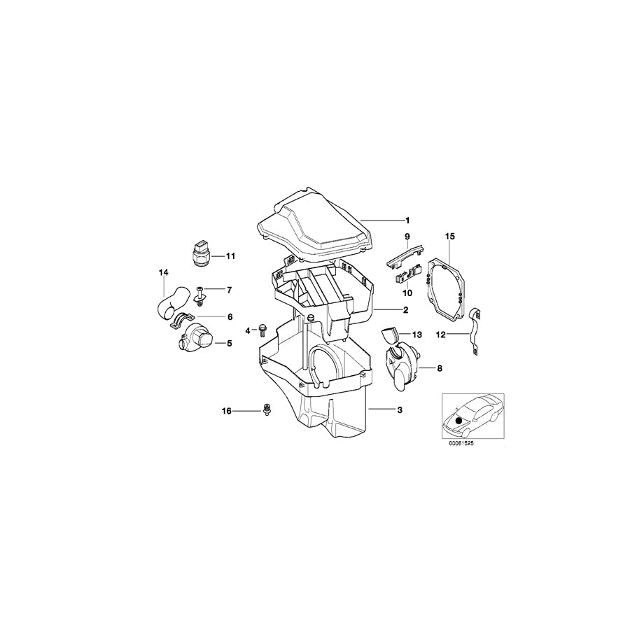 Genuine BMW 12901706388 E39 Bottom Part Without Blower (Inc. 525tds, 525td & 540iP) | ML Performance EU Car Parts