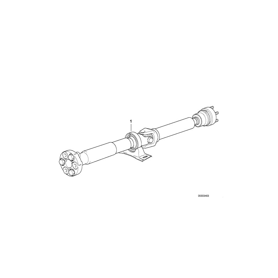 Genuine BMW 26101229393 E38 Drive Shaft Automatic Transmission L=1557MM (Inc. & 740i) | ML Performance EU Car Parts