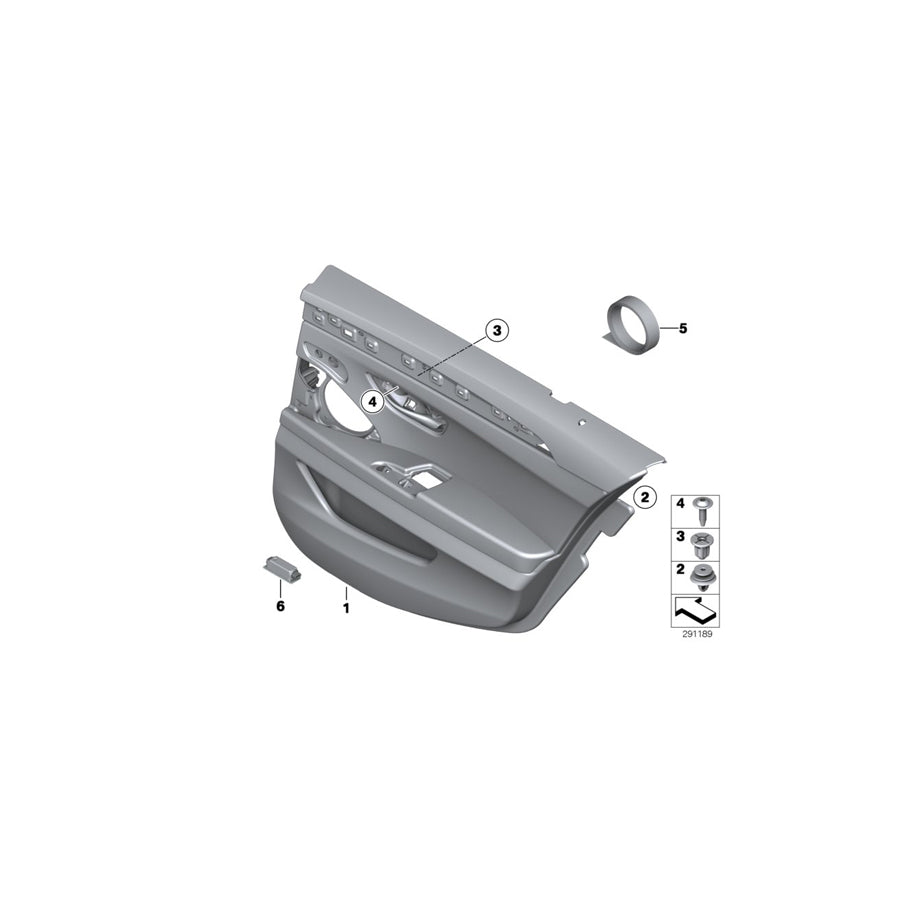 Genuine BMW 51427273286 F10 F11 Door Lining Leather Rear Right OYSTER (Inc. 518d, 528i & 550iX) | ML Performance EU