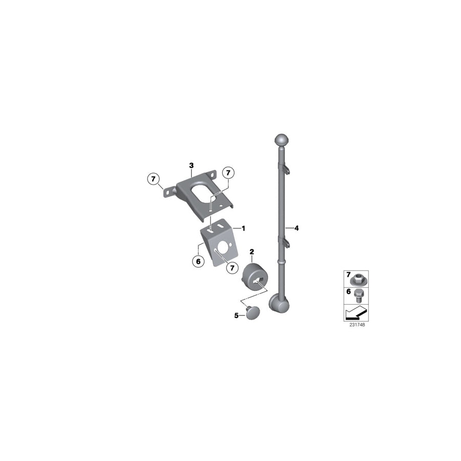 Genuine BMW 72607206102 F01 F03 Holder, Banner, Right (Inc. Hybrid 7, 750LiS & 760Li) | ML Performance EU Car Parts