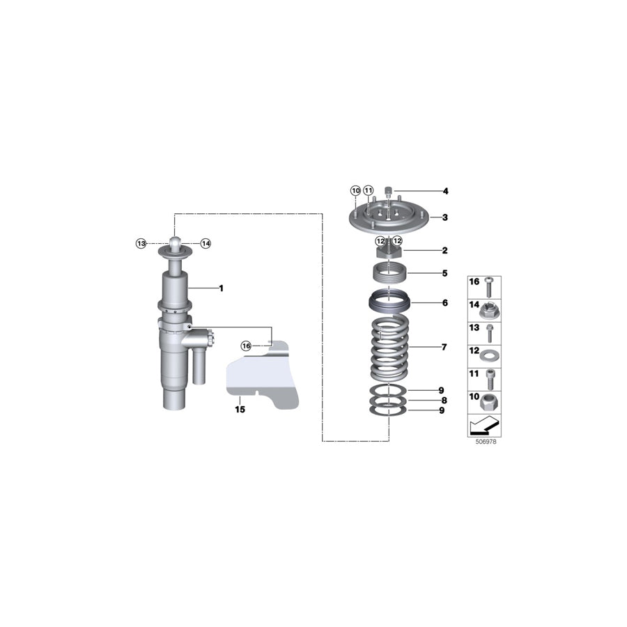 Genuine BMW 31308435469 BMW Spring Guide D92,5 X D80 (Inc. & M4 GT4) | ML Performance EU Car Parts
