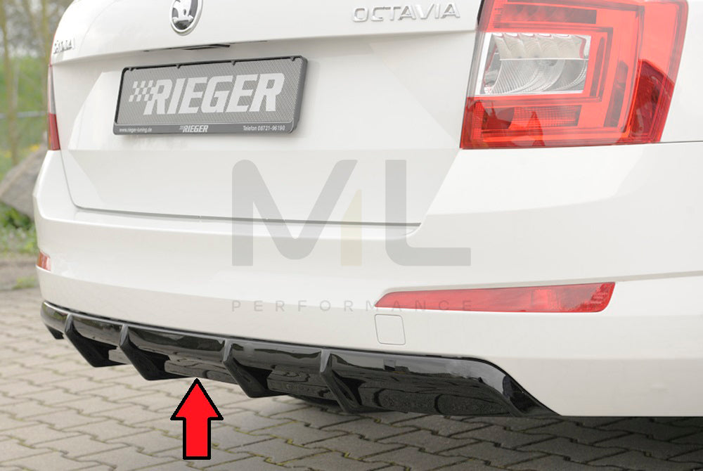 Rieger 00088109 Skoda 5E Octavia Rear Diffuser 1 | ML Performance EU Car Parts