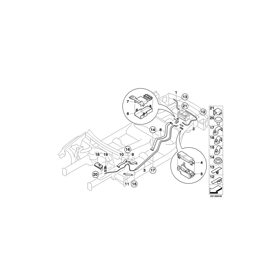 Genuine BMW 61129297282 E64 E63 Battery Cable Positive, Below-Floor 70 MM²/CU (Inc. 630i, 650i & 645Ci) | ML Performance EU