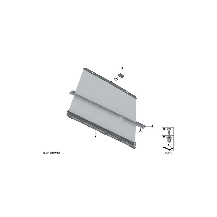 Genuine BMW 51427412853 Left Sun Blind Cover (Inc. X6 30dX, X6 40dX & X6 M) | ML Performance EU
