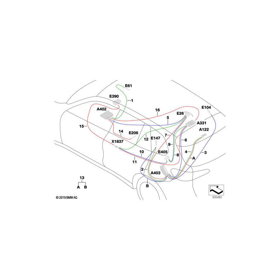 Genuine BMW 61118714530 G05 G07 Repair Module Aerial Telephone L= 690MM (Inc. X7 M50iX, X7 50iX & X5 M50dX) | ML Performance EU Car Parts