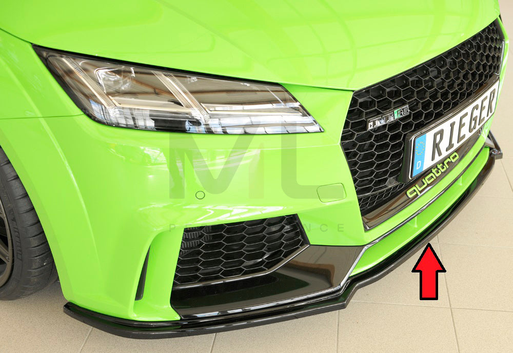 Rieger 00088174 Audi 8J1-FV 8S TTRS Front Splitter 1 | ML Performance EU Car Parts