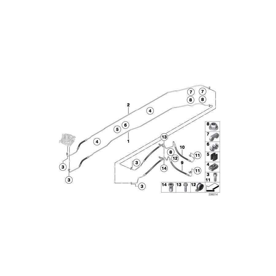 Genuine BMW 37136777223 F07 F12 Pipe Support (Inc. 530d 155kW, M550dX & 750LiX 4.0) | ML Performance EU Car Parts