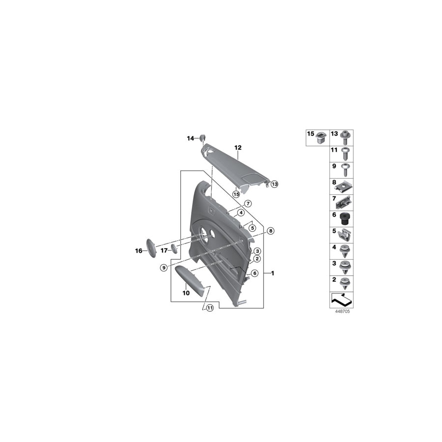 Genuine BMW 51437312848 Cover, Seatbelt Slot, Right SCHWARZ (Inc. M235iX, 228i & M240i) | ML Performance EU