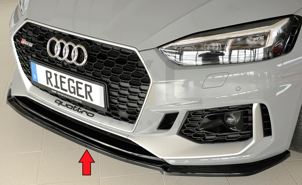 Rieger 00088202 Audi B9 F5 RS5 Front Splitter 1 | ML Performance EU Car Parts