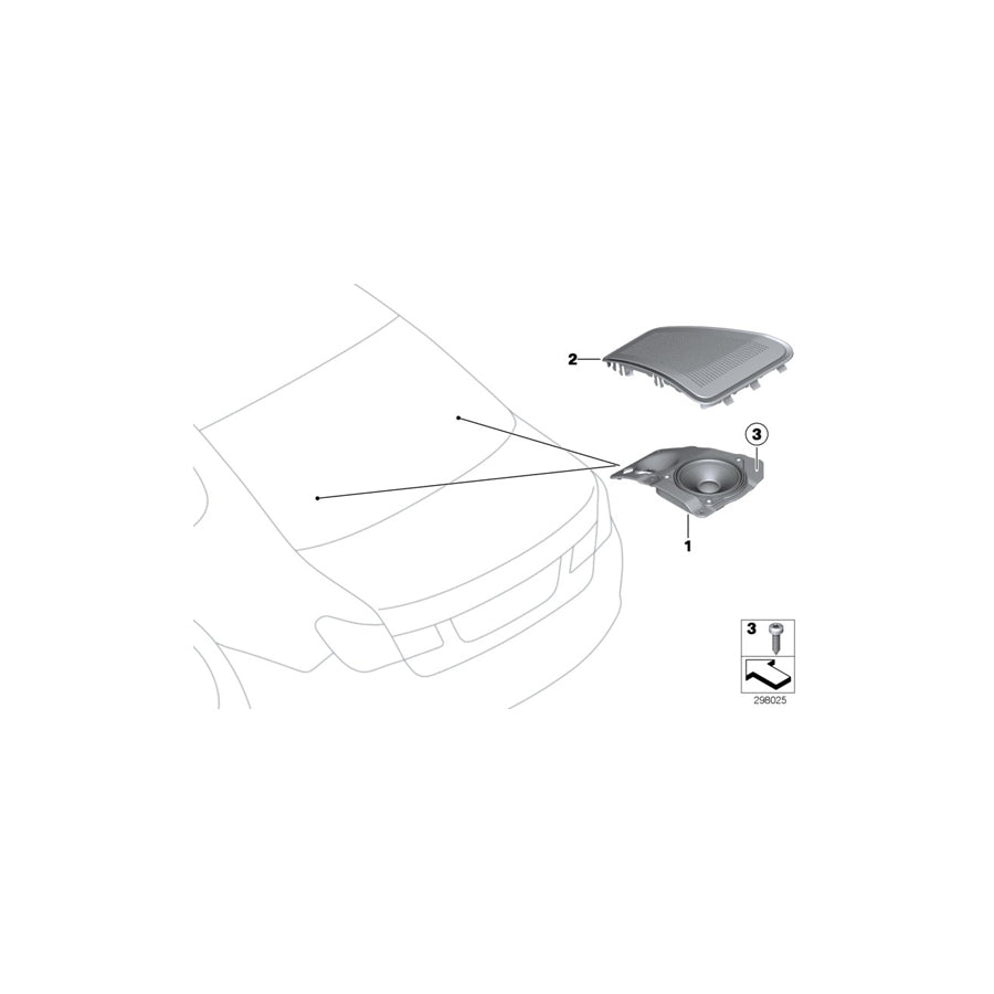 Genuine BMW 65139266059 F02 F01 F03 Speaker Carrier, High End, Left (Inc. 740d, 730i & 740Li) | ML Performance EU Car Parts