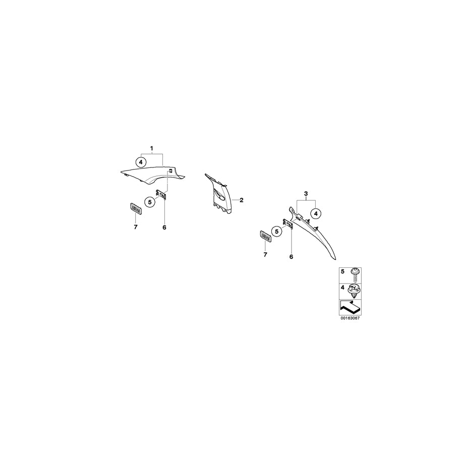 Genuine BMW 51439123903 E81 E82 Left Column A Cover BEIGE (Inc. 118i, 135i & 123d) | ML Performance EU